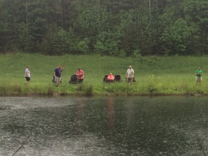 Fishing in the rain!