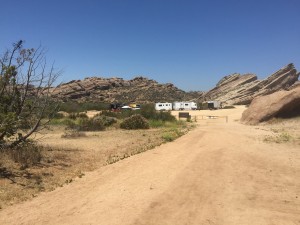 Vasquez Rocks.  Setting up for some big Star Trek event