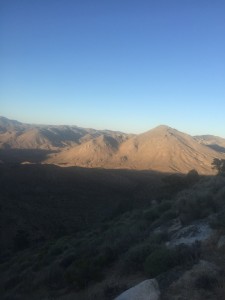 Sun going down on the desert