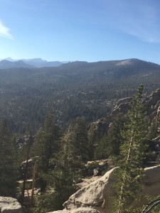 MIle 733 camping spot looking down