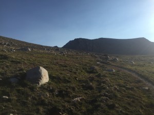 The trail going over a little hill