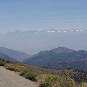 From 10,000 feet you can really see the snows on the mountains where Don is hiking,