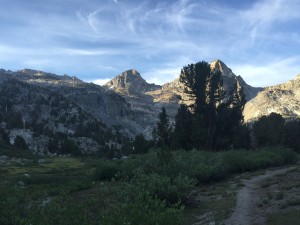 Sun rise as I walk toward Pinchot Pass