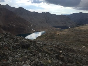 The second lake down in Lake Marjorie where I will camp for the night