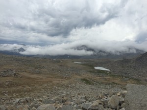 The clouds are following me and they are low.  Not a good sign.