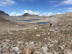 Looking down from Muir Pass