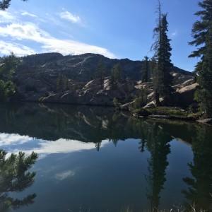 There are a number of small lakes along the way.  