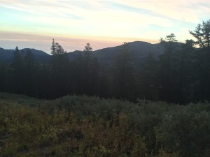 Day break on the way to Tahoe